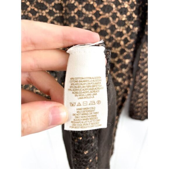 Free People New Romantics Joan of Arc knit tunic dress sweater copper thread XS - Picture 10 of 11